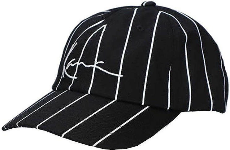Baseball kapa Karl Kani KK Signature Pinstripe, bela in črna