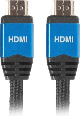 HDMI kabel, Lanberg CA-HDMI-20CU-0018-BL, 1 m, črn
