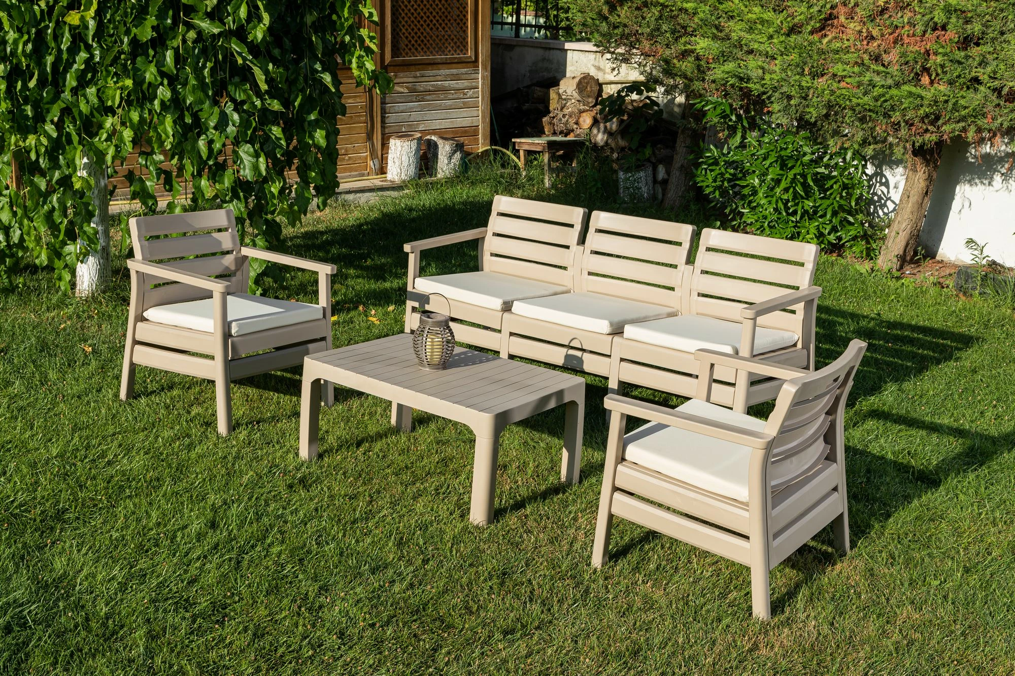 Vrtni lounge set Skye Decor, Solemare 185, puščavska bež