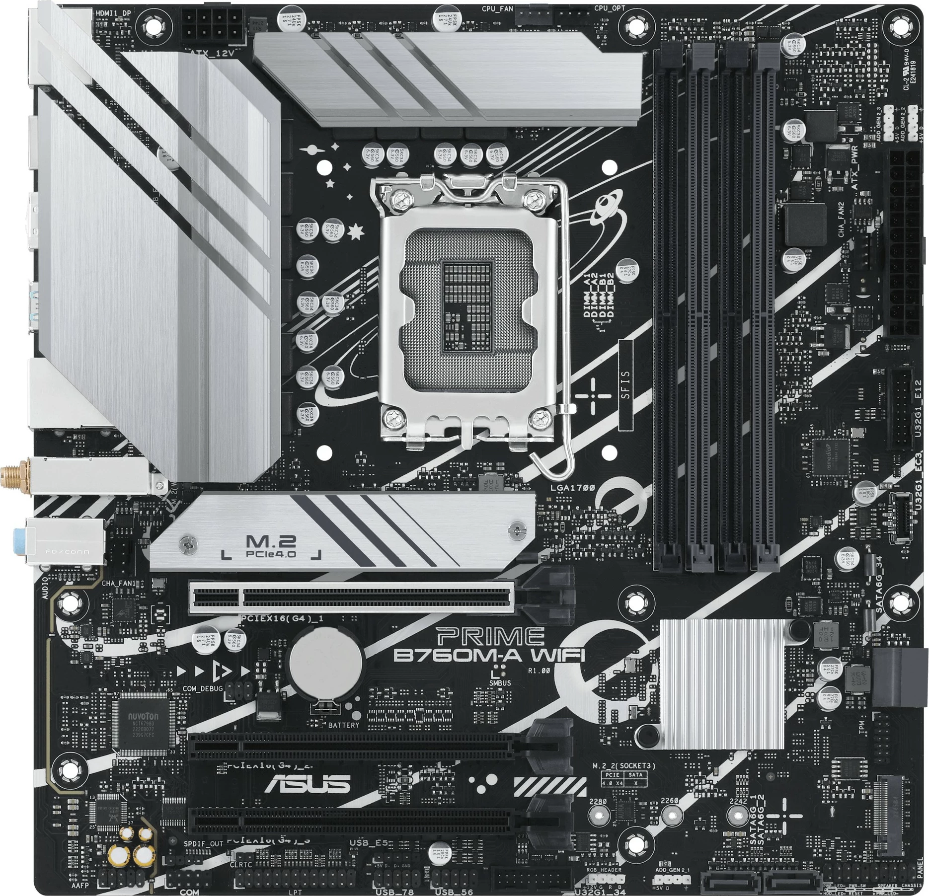 Matična plošča ASUS PRIME B760M-A WIFI, Intel, LGA 1700, DDR5, 128 GB