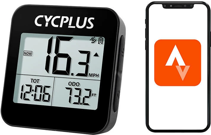 Kolesarski računalnik Cycplus G1, GPS, IPX6, črn