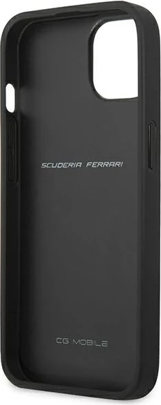 Trd ovitek za telefon, rdeč Ferrari On Track Carbon Stripe za iPhone 13 mini 5,4"