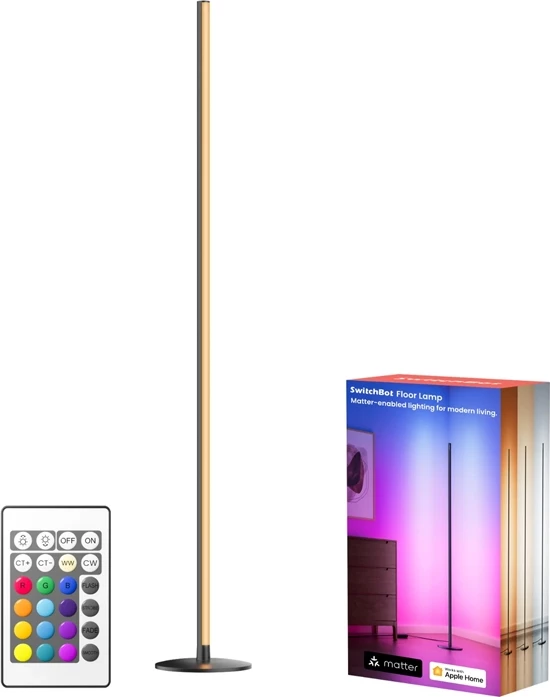 Pametna stoječa svetilka SwitchBot W1702100, RGB+CCT, 1200 lm, 2700–6500K, 135 cm