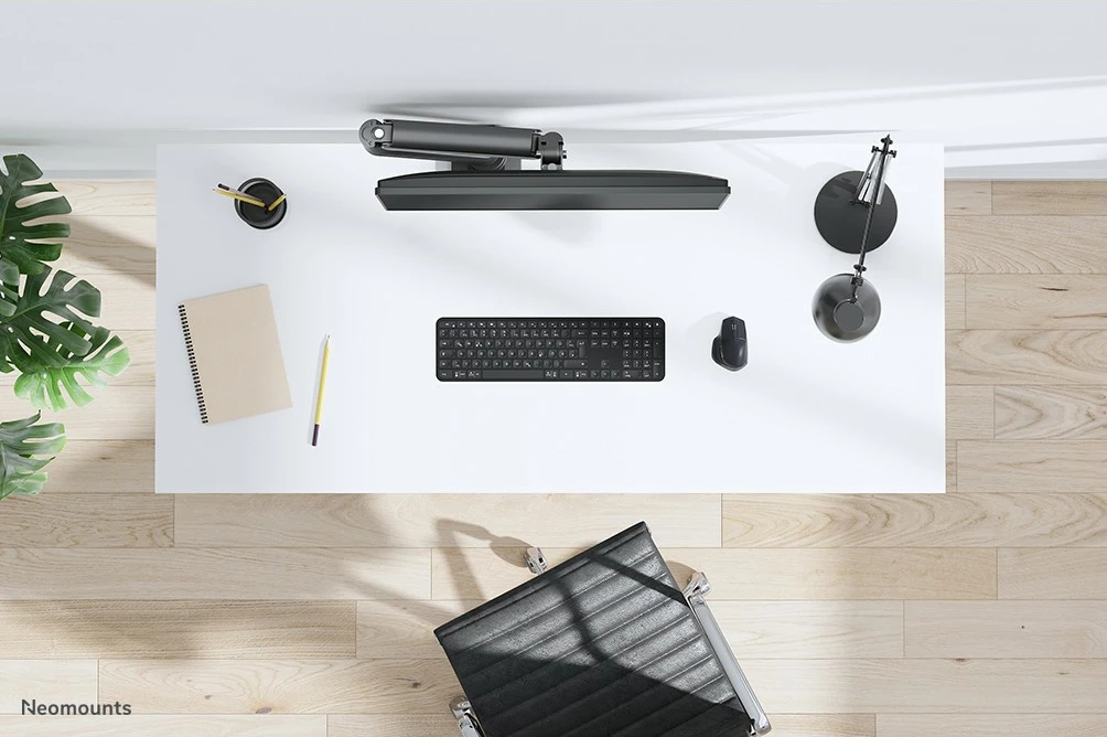 Nastavljiv nosilec za monitor Neomounts DS70-450BL1, plinska vzmet, 17–42 palcev, 15 kg, črn