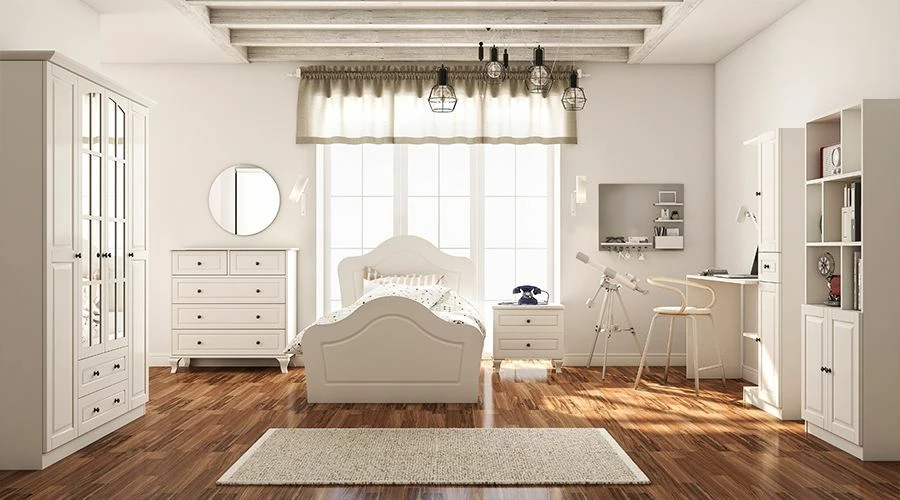 Enojna postelja Skye Decor Rb-022, mat bela