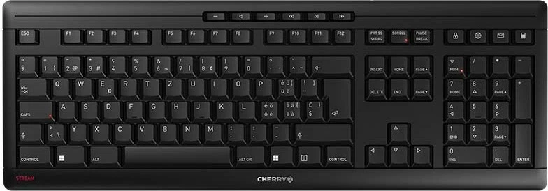 Žično in brezžično tipkovnica Cherry Stream Wireless, QWERTZ, črna