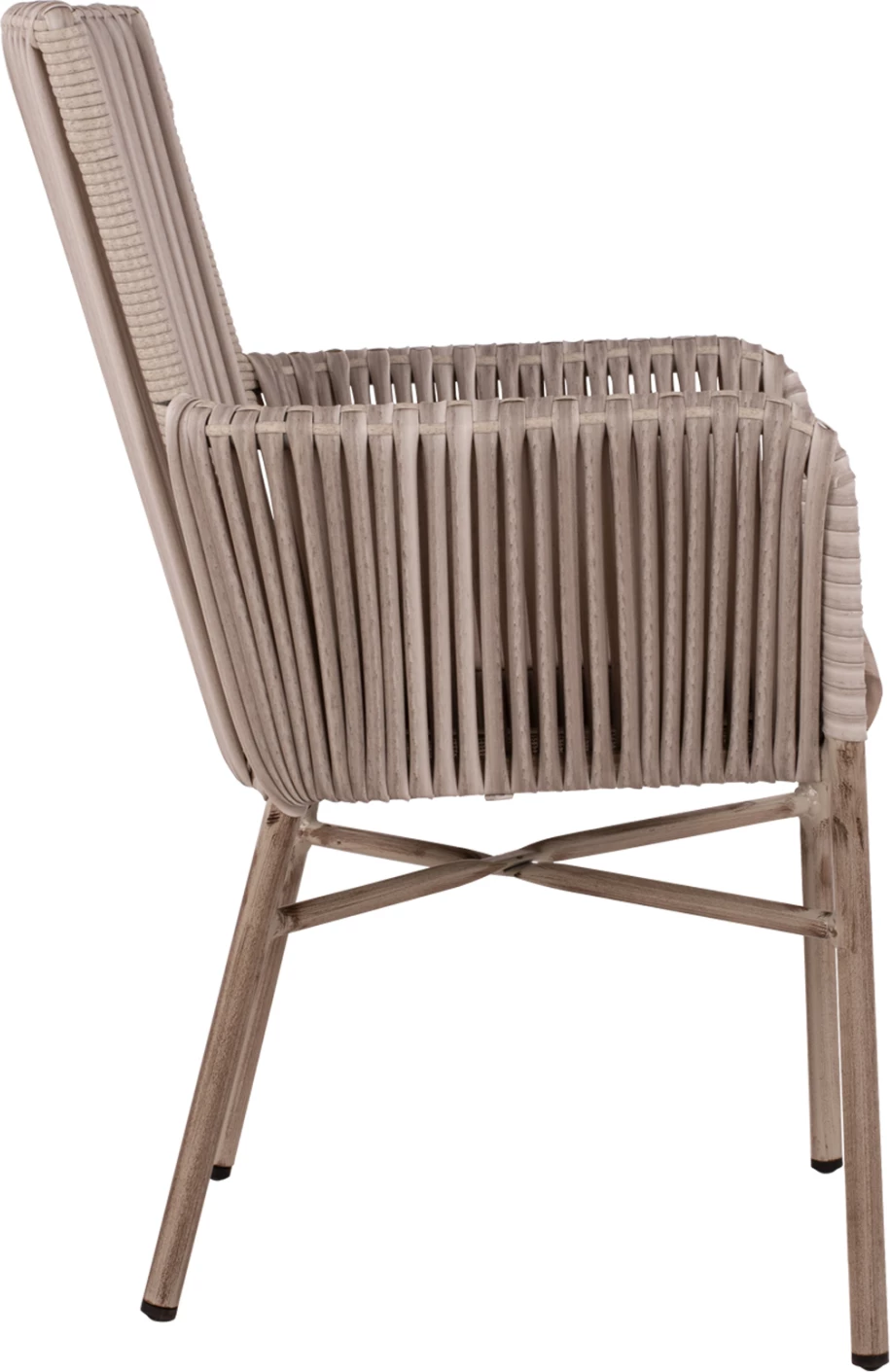 Aluminijasti naslanjač FH5298.03 svetlo siva z blazino 57x63x91cm