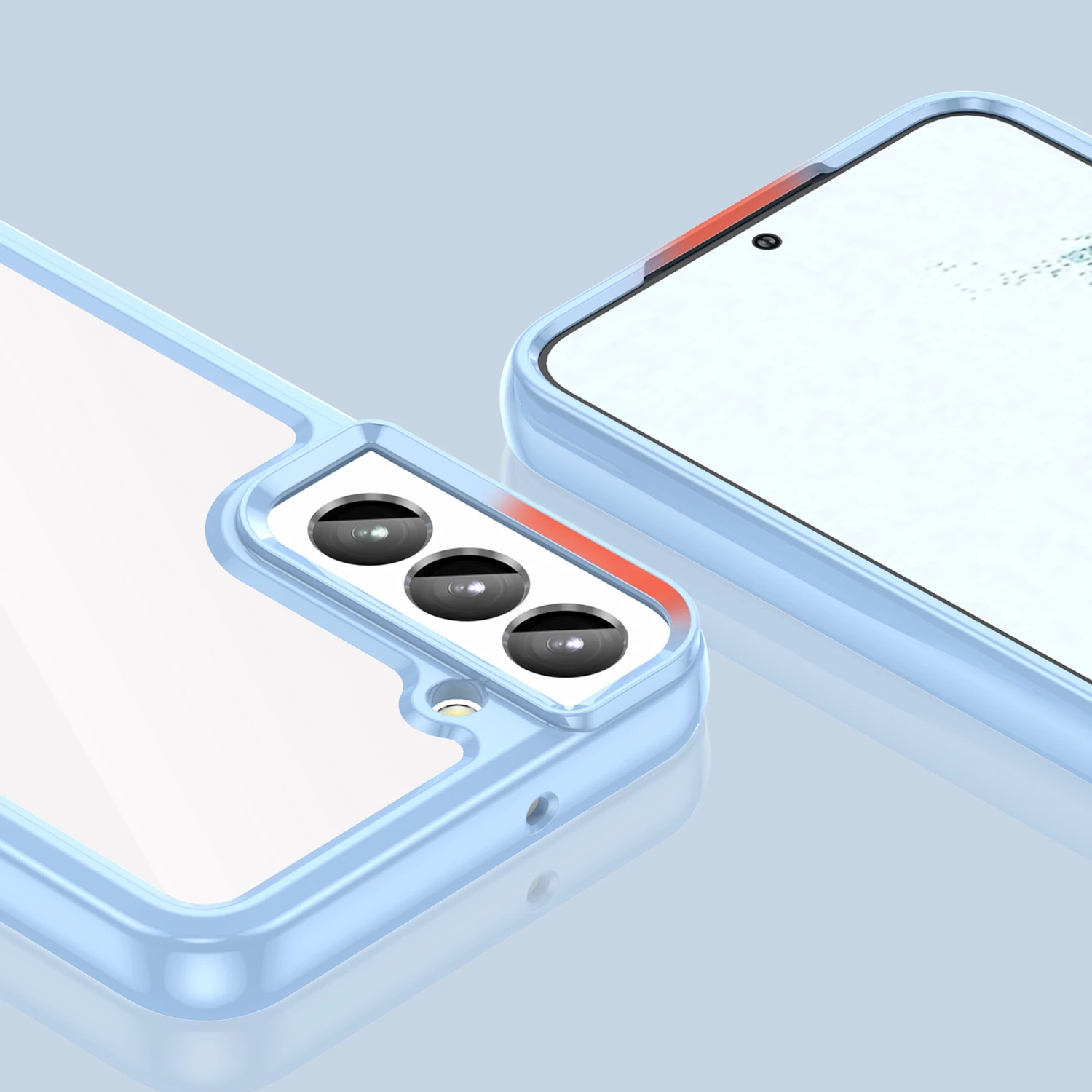 Zaščitni ovitek Outer Space Hurtel za Samsung Galaxy S23+, modra, silikonska stranica in trda zadnja plošča