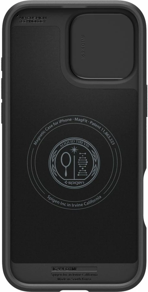 Ovitek za telefon Optik Armor Mag za iPhone 16 Pro Max, Spigen, MagSafe, črn
