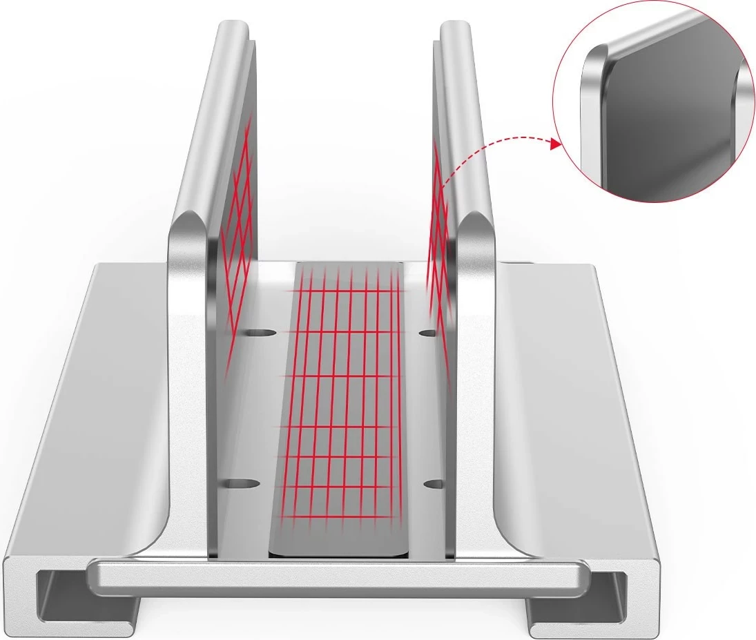 Stojalo za prenosnik Unitek, aluminij, sivo