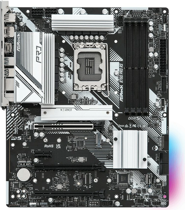 Plošča ASRock B760 PRO RS, Intel LGA 1700, DDR5-SDRAM, 128 GB