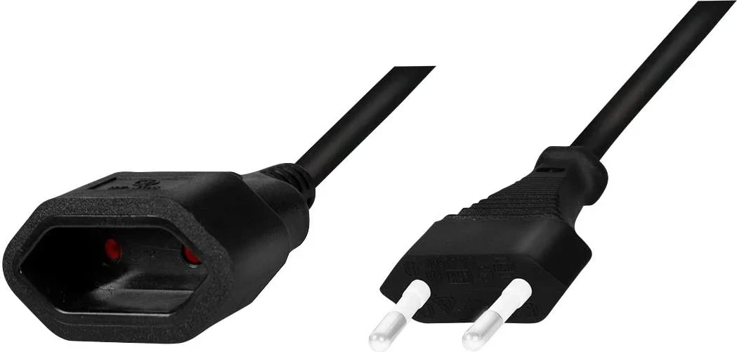 Kablu podaljšek LogiLink, Euro CEE 7/16, 1,0 m, črn