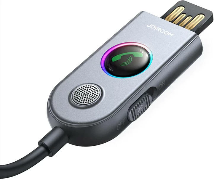 Bluetooth sprejemnik za avto Joyroom JR-CB6, Bluetooth 5.3, mikrofon z ENC, temno siv