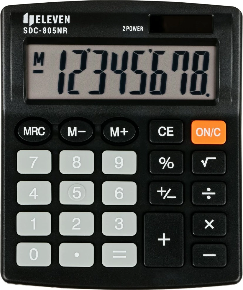 Kalkulator za pisarno ELEVEN SDC805NR, 8 mest, črn