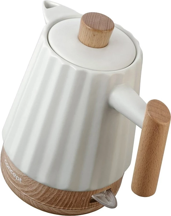 Električni čajnik, Concept RK0090, 1,5 l, keramika, bel