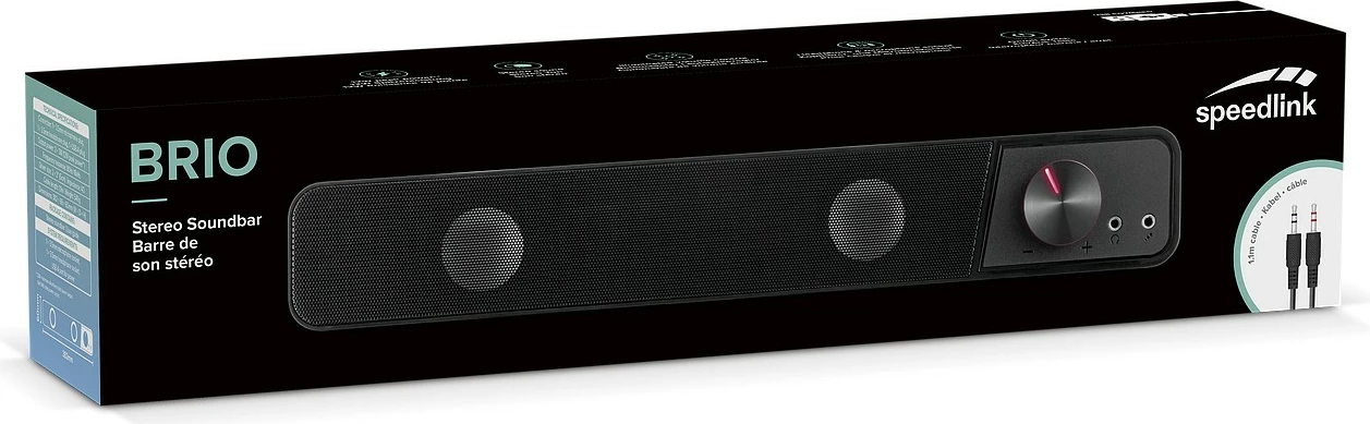 Soundbar 6 W, 2x5,08 cm, črn Speedlink BRIO