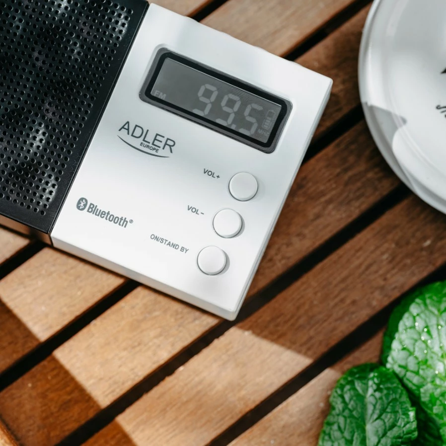 Digitalni PLL radio Adler AD1908 z Bluetoothom, USB/SD, črn/bel