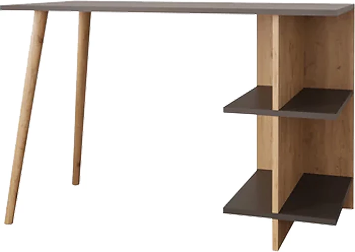 Delovna miza Volet, hrast-antracit, 114x56x76 cm