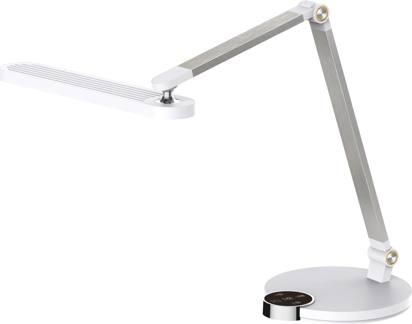 LED namizna svetilka BLAIN PRO FH4454.01 ABS osnova v beli-sivi aluminijasti roki 51,8x40H cm