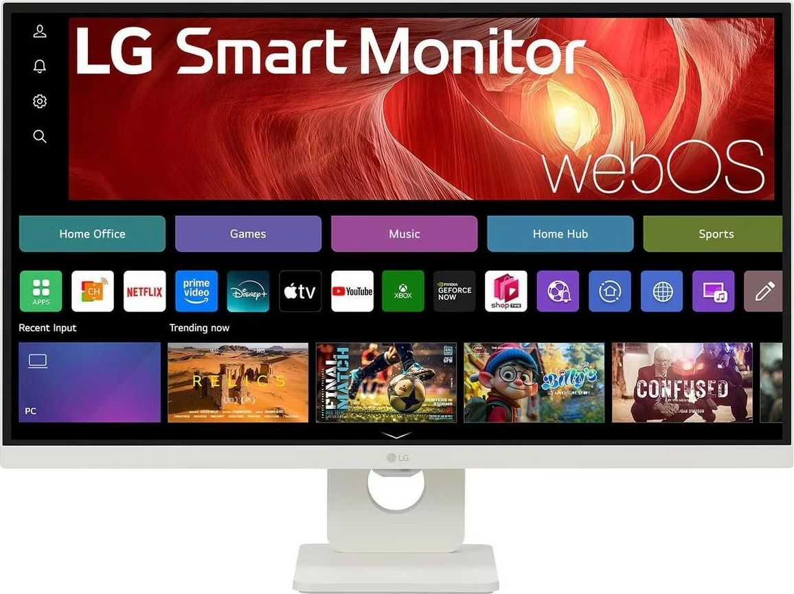 Pametni monitor 37" 4K IPS, WebOS, bel — LG U730SA