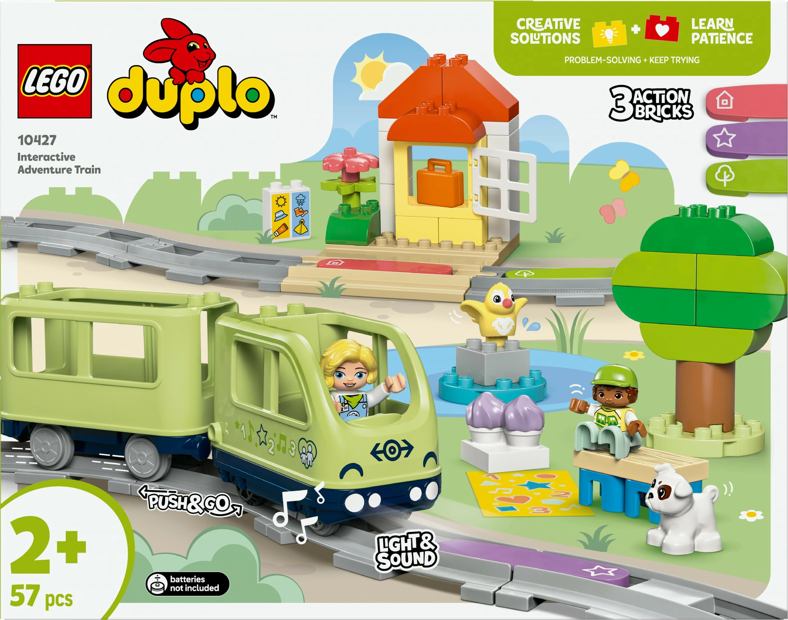 Interaktivni gradbeni set, vlak LEGO DUPLO 10427, 57 kosov, večbarven