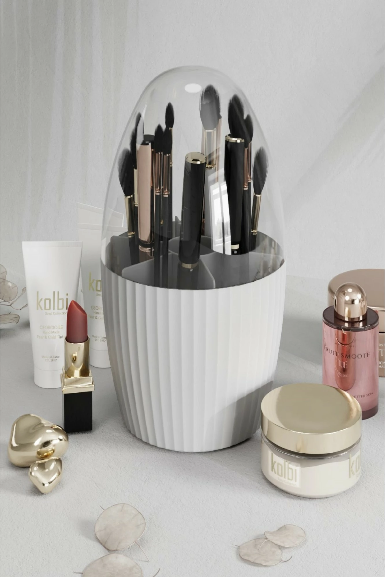 Organizator za make-up Hermia Concept Fnsorgnzr, bel