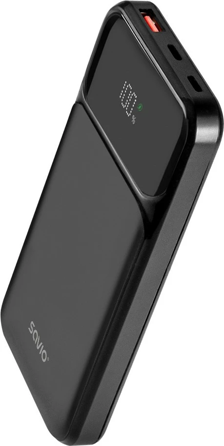 Powerbank Savio BA-08, 10000 mAh, črn