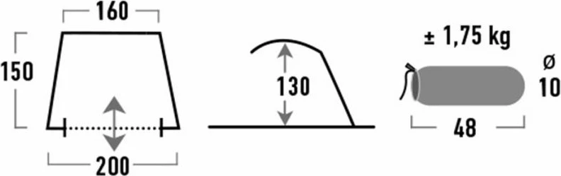 Plažni šotor High Peak, siv