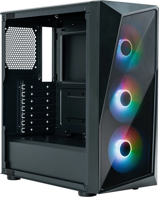 Ohišje Cooler Master CMP 520, z 3 ARGB ventilatorji, črno