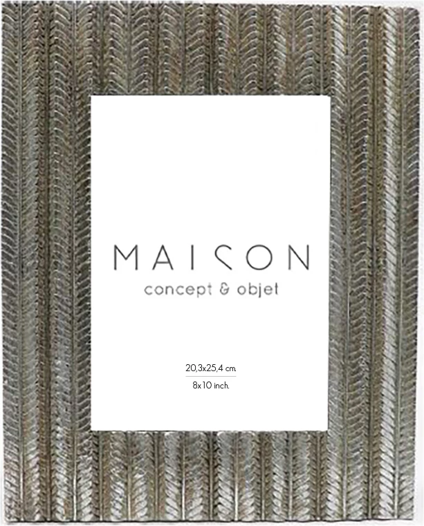 Okvir za fotografije Fishbone, srebrno antik, 26x2x31 cm