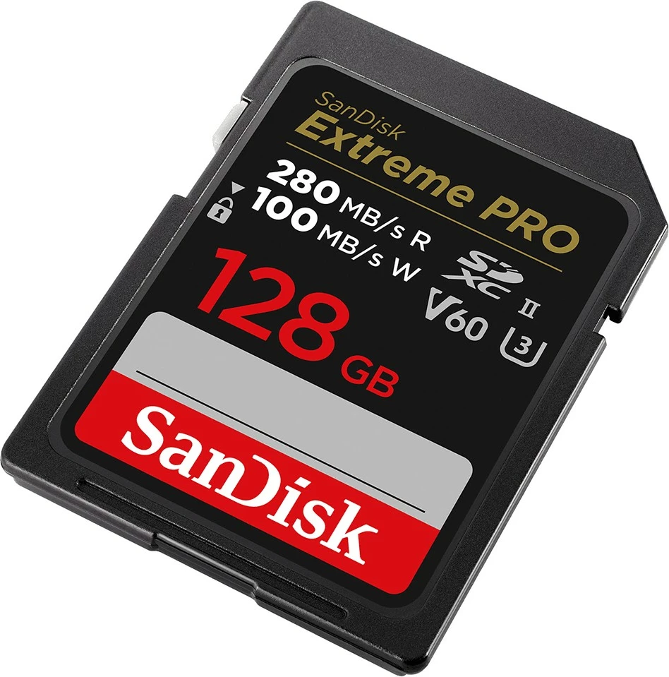 Kartica pomnilnika Sandisk Extreme PRO 128GB SDXC UHS-II, 280 MB/s, črna
