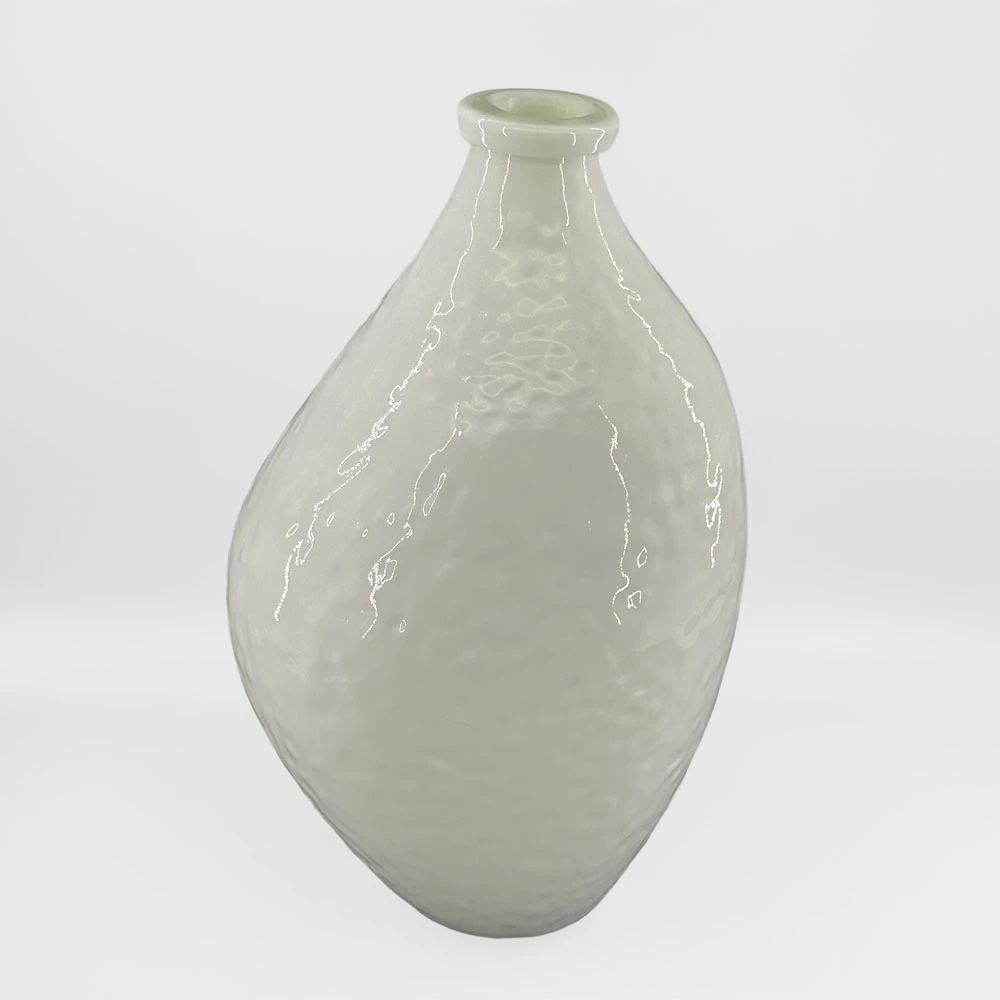 Steklena vaza, 22x22x35.5 cm, SPICE, bela