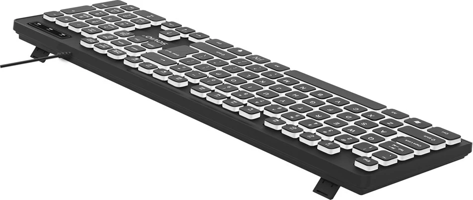Tipkovnica SAVIO KB-04, QWERTY UK International, z žico, črna