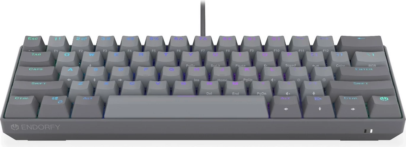 Mehanska kompaktna tipkovnica, 60%, RGB, siva — Endorfy Thock V2 Compact