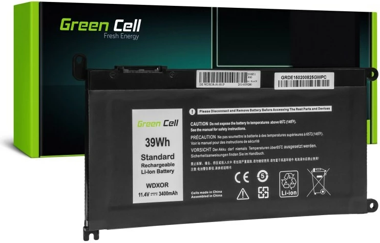 Baterija za prenosnik DE150, 3400 mAh, črna
