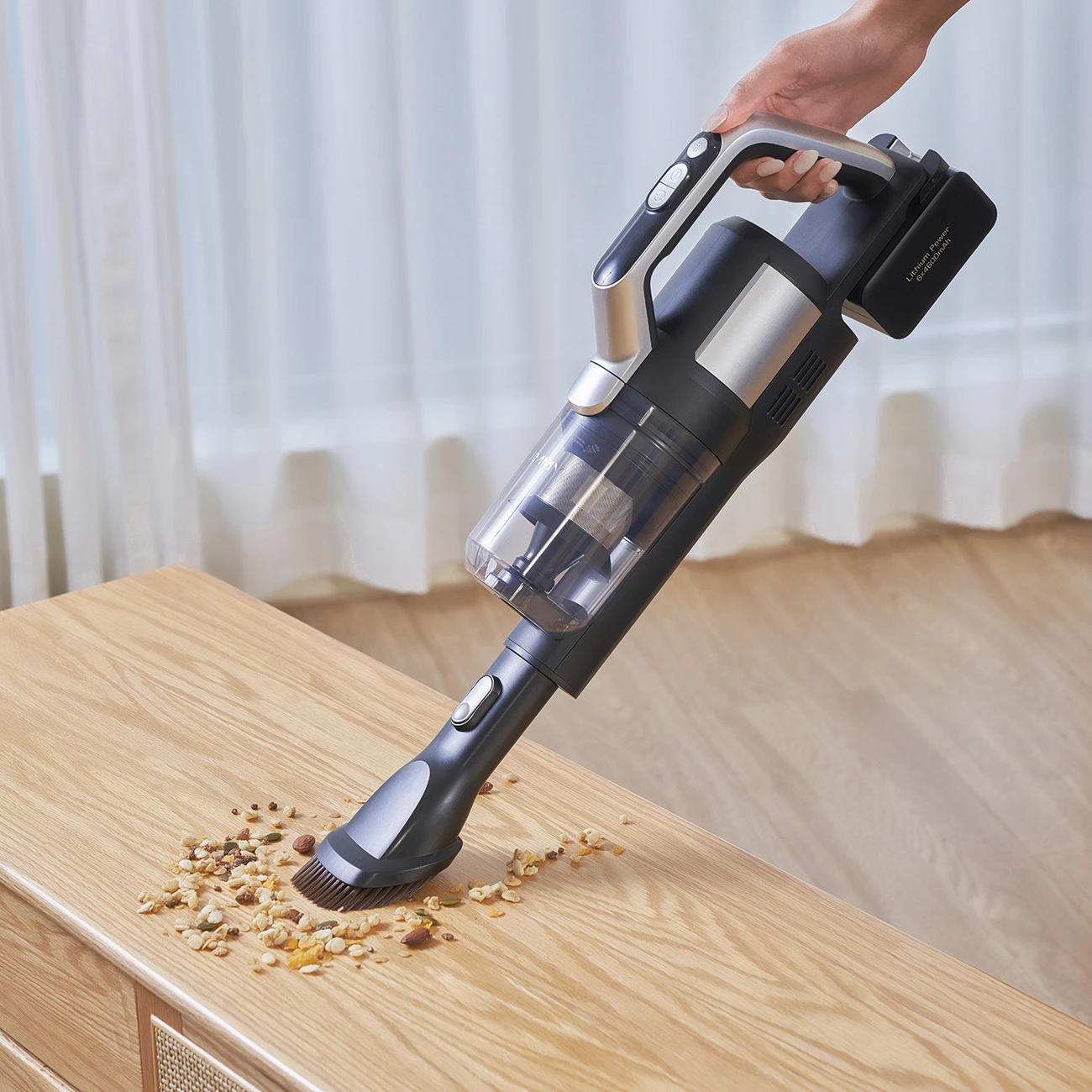 Vestavski čistilec JIMMY PW11 Pro brezžični, 460 W, 4600 mAh, srebrno/črn