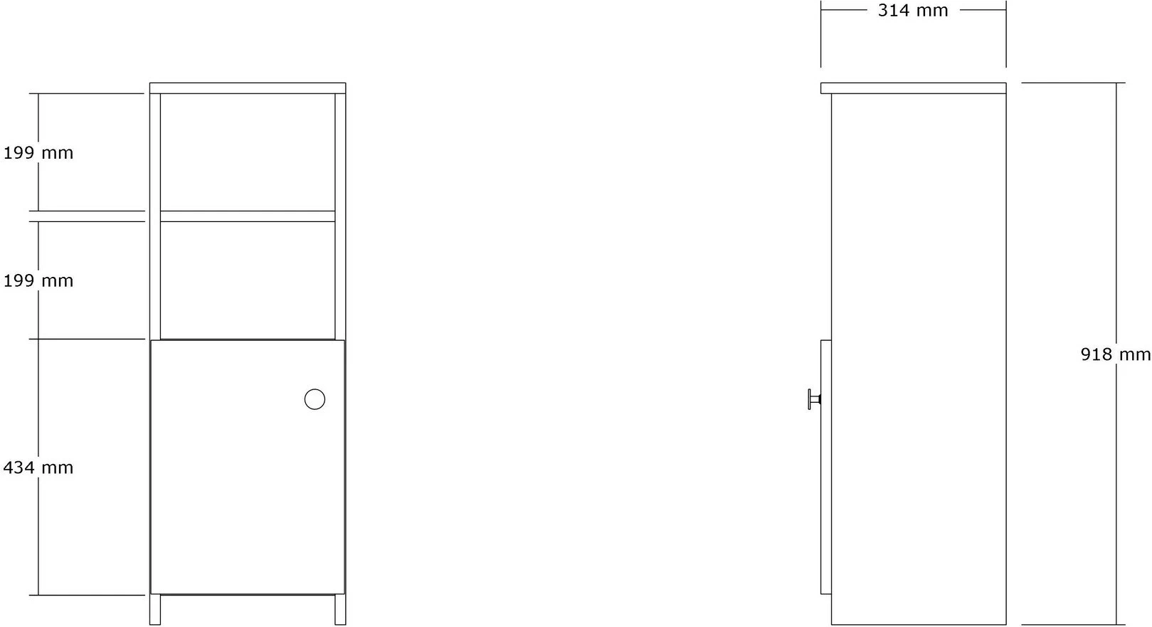 Knjižni regal Hanah Home Owen, safir