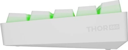 Mehančna tipkovnica, Genesis Thor 660 G2, RGB, Gateron Brown, bela