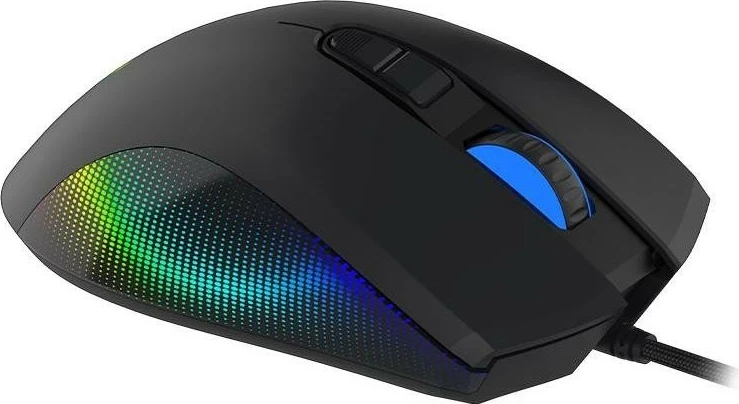 Ergonomski igralni miš Aqirys PHOENIX, RGB, črn