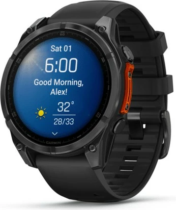 Pametna ura AMOLED 47 mm Garmin Fenix 8, siva in črna