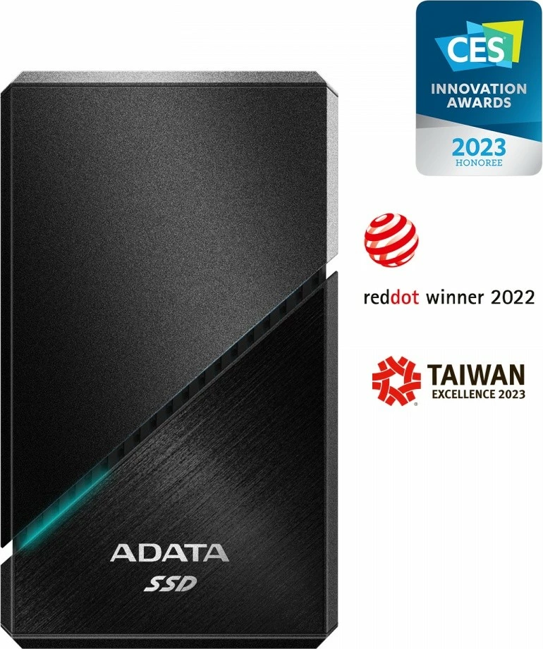 Zunanji SSD Adata SE920, 2 TB, USB4 Type-C, črn
