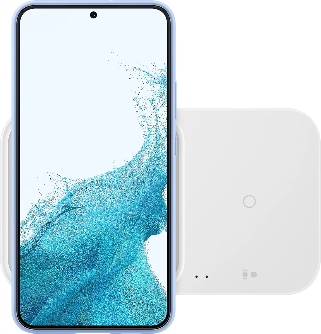 Brezžični polnilec Duo, Samsung Wireless Charger Duo EP-P5400TWEGEU, 15 W, z USB-C kablom, bel, komplet