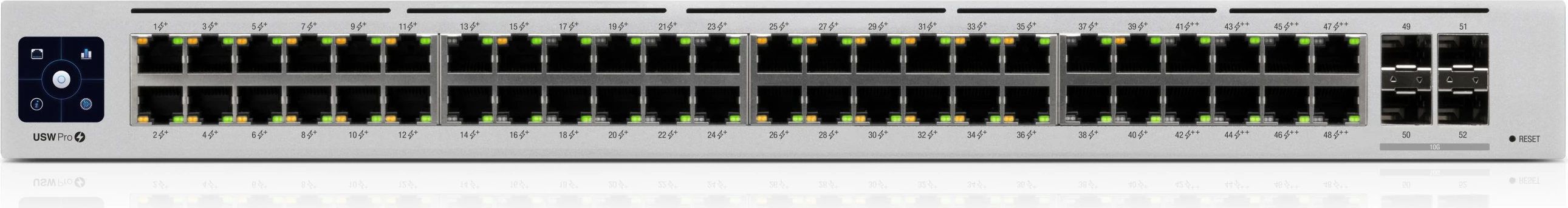 Menjaval Ubiquiti UniFi Pro 48-Port PoE, upravljan, L2/L3, Gigabit Ethernet, montaža v rack, 1U