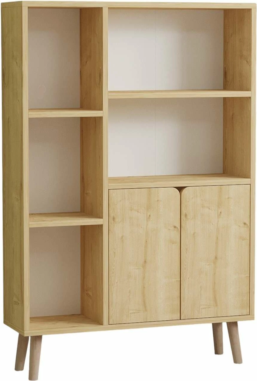 Raft za knjige, barva gabrovina safir, Skye Decor