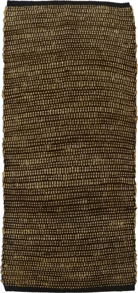 Preproga za hodnik Earth, juta in bombaž, bež in črna, 70x150 cm