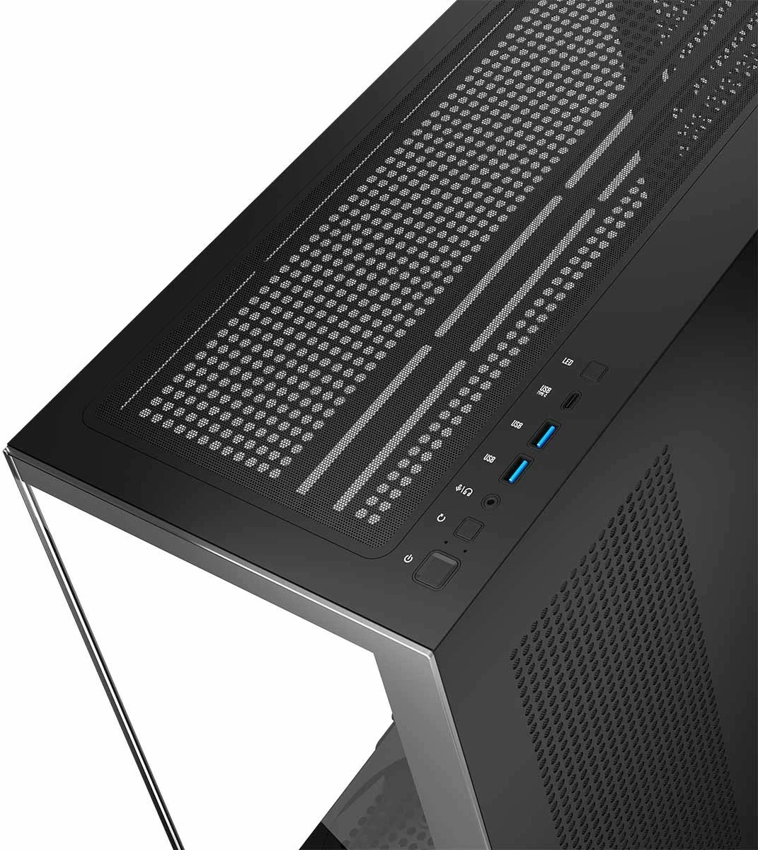 Računalniško ohišje MODECOM STELLAR NF ARGB 10, Midi Tower, ATX, kaljeno steklo, črn