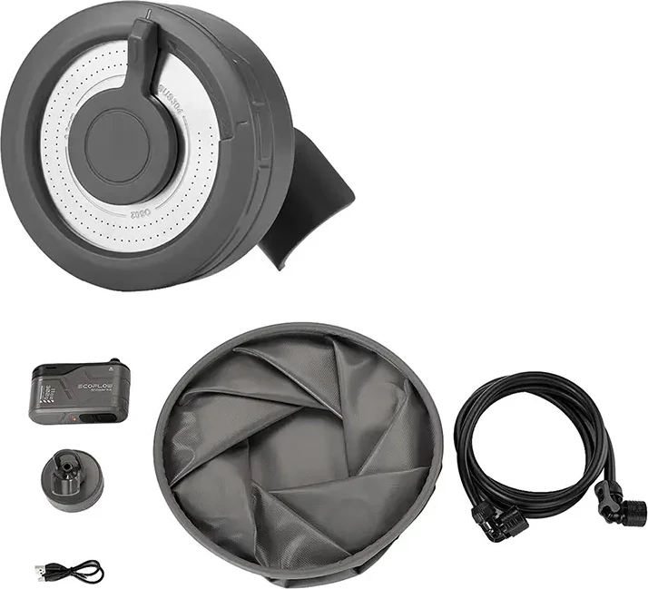 Prenosni komplet za tuširanje za kampiranje EcoFlow EFA-SHOWERKIT, siv