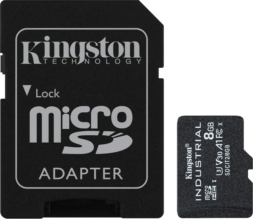 MicroSDHC kartica Kingston Technology Industrial 8 GB, črna