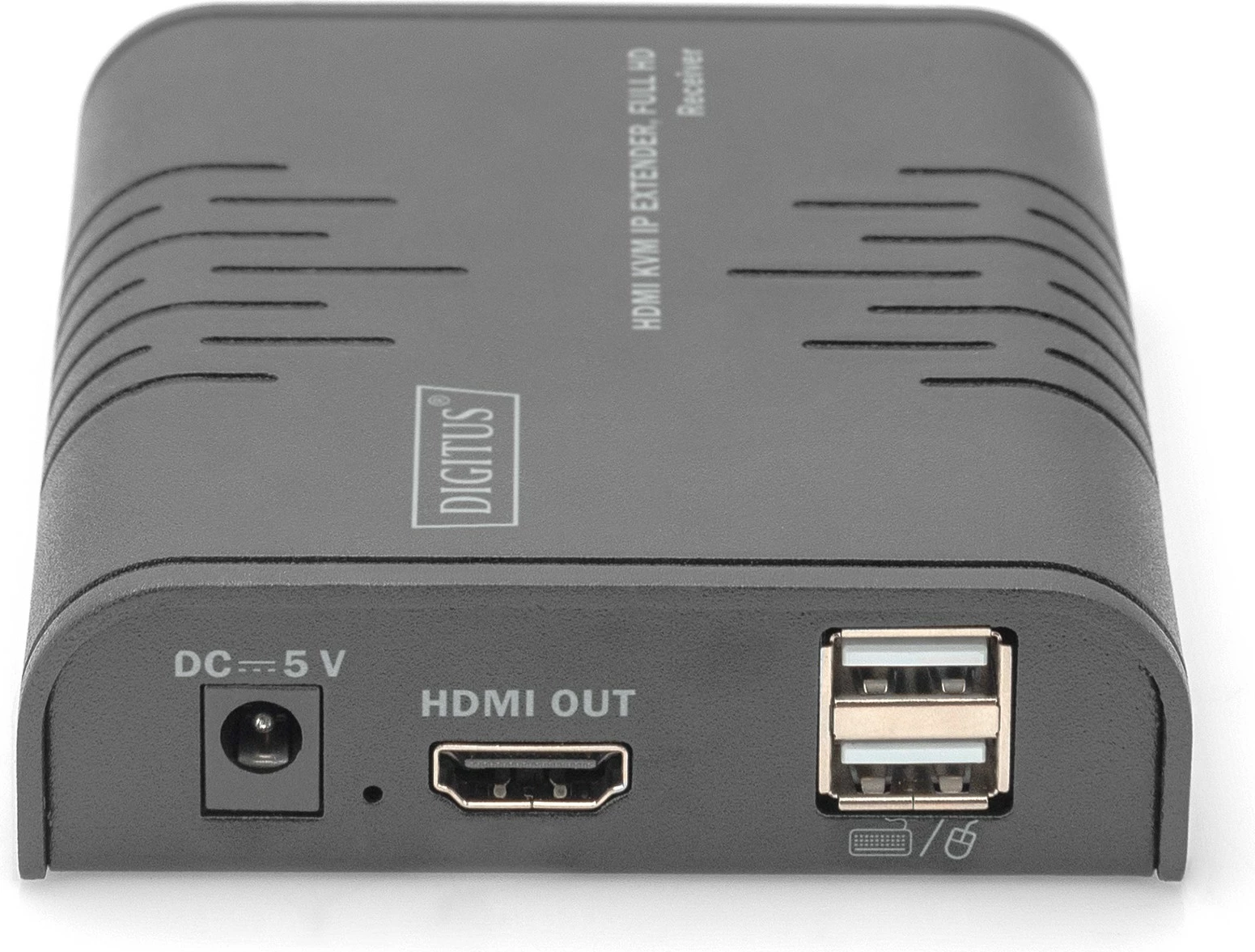 HDMI KVM IP sprejemnik Digitus DS-55530, Full HD, 120 m, Cat5e, črn