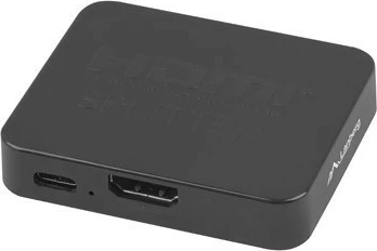 HDMI razdelilec Lanberg SPV-HDMI-1002 1x HDMI vhod, 2x HDMI izhod, 4K 30Hz, napajanje USB-C, črn